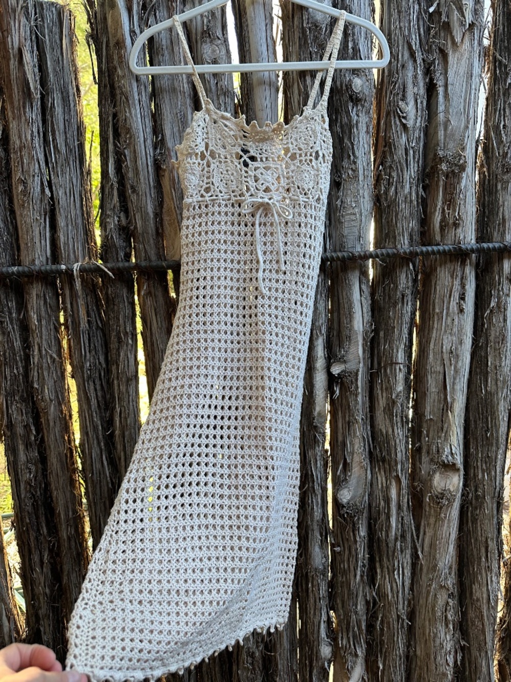 BCBG Max Azria Crochet Cream Dress in Size SML